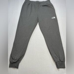 The North Face Gray Jogger Sweatpants Men’s Large Fleece Logo
